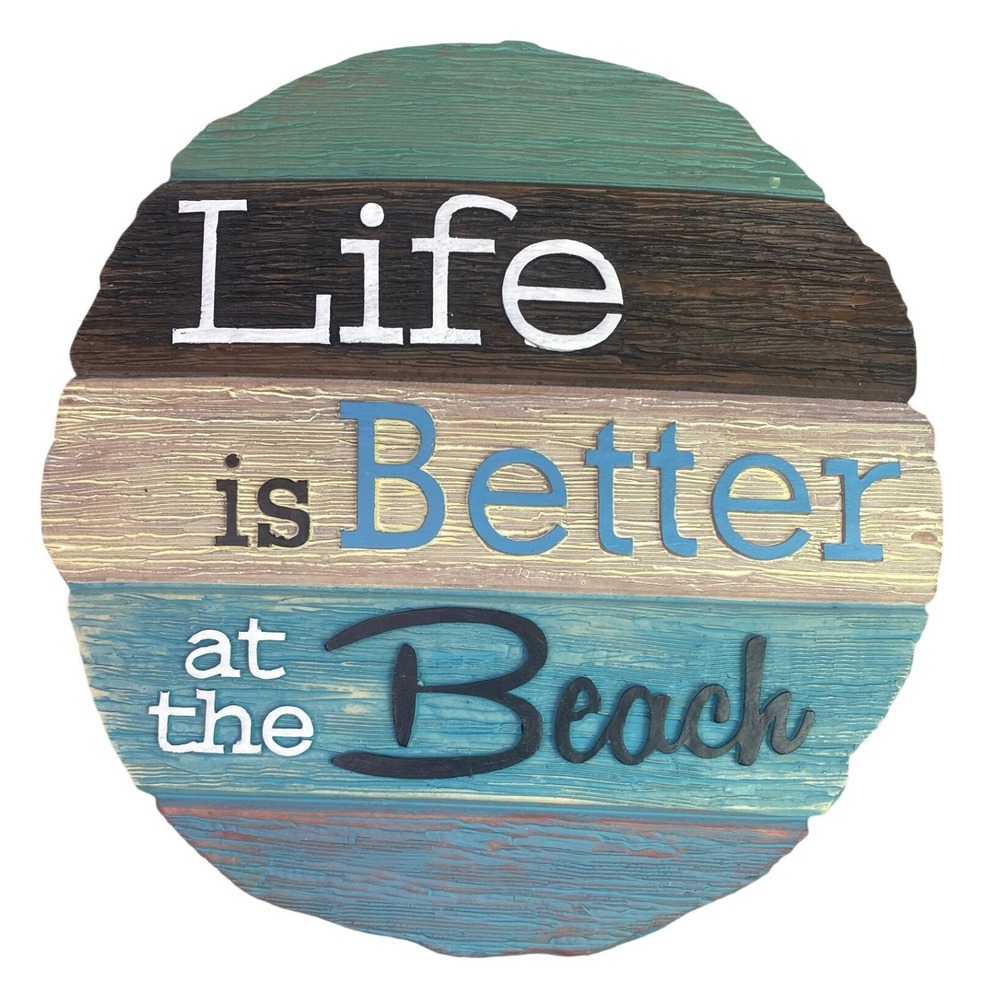 Spooniques Beach Stepping Stone‎ Beachy Coastal Resin Wall Art